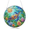 Zamety Diamond Painting Pendente 5D Painting Diamond Tartaruga Diamantini Crystal Art Pendenti Diamond Painting Bambina Adulti Pittura Diamante Ciondolo con Catena Porta Parete Finestra Decorazione