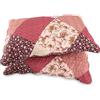 Qucover Set di 2 Federe 50 x 75 cm, Vino Rosso Federa Patchwork, Microfibra Federe a Busta, Federe per Cuscini, Colorata Federe per la Decorazione di Letti e Divani