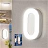 Letlit 12W LED Applique da Esterno, IP65 Luce da Paratia per Bagno Piccola, Lampada da Soffitto a LED 1200LM 4000K Luce da Portico per Interni, Esterni, Corridoio, Cantina, Giardino, Garage