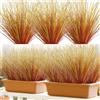 UXORSN 14 Pezzi Autunno Piante Artificiali da Esterno 50 cm Erba Finta All'aperto Arbusti Finte Erba di Grano Pianta Artificiale per Giardino Ufficio Domestica Decorazione di Autunno, Autunno Rosso