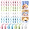 Fanxaolnes 80 grucce appendiabiti ganci di collegamento salvaspazio per grucce, ganci a goccia in plastica, per l'organizzazione di armadi, blu, bianco, verde, rosa, pratici per armadi e viaggi
