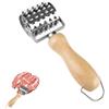 MYLERCT Batticarne Acciaio Inox 21 cm Acciaio Inox Bistecche Batticarne Martello, Professionale Batticarne Martello con Manico Legno, Batticarne in Legno per Lavorazione Carni Come Bistecche