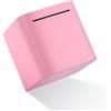 ZLLkeji Salvadanaio Grande Adulti Bambini Salvadanaio In Acciaio Inossidabile Scatola Di Risparmio Per Monete Non Apribile Cassa Di Risparmio Rosa 15 * 15 * 15cm
