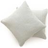 GAMUSI Set 2 Federe per Divano, Federa per Cuscino 45x45 cm - Federe Decorative con Chiusura a Cerniera a Righe per Interno ed Esterno, Colore Acqua