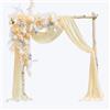EBETA Tenda per matrimonio, decorazione a mano libera, per arco di nozze e uva a baldacchino, tenda per finestre, Mantovane in tessuto chiffon (Champagne, 145 x 600 cm)