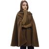 GRACEART Donna Poncho Mantella Lungo Largo alla Moda con Bottoni Cosplay Mantello (Corto-Army Green)