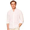Hackett London Hackett Lino Tinto in Capo P Camicia, Bianco, M Uomo