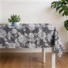 LARA MORADA - Tovaglia Da Tavola, Per Pranzo e Cena, Cotone Ioneta stampato, 70% Cotone 30% Poliestere, 12 Posti, 140cm x 220cm (Rosa Grigio, 12 Posti)