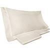Lisola Set Completo Lenzuola Letto Matrimoniale in Raso di Puro Cotone, Lenzuolo da Sopra 270x290cm + Lenzuolo da Sotto 180x200x30cm + Federa 80x50cm, Made in Italy