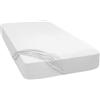 Mixibaby Lenzuolo con angoli elasticizzati in jersey, 100% cotone, 28 colori, dimensioni: 120 x 200 cm, colore: bianco