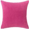 Blausky 1 federa per cuscino, in velluto a coste, per divano, poltrona, casa, camera da letto, rosso rosa, 40 x 40 cm
