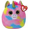 Ty Mini Squishy Beanies - L'Unicorno Fantasia, Mini Cuscino di Peluche con Occhioni e Corno Dorati Glitter, Idea Regalo per Grandi e Piccini, Tutti da Collezionare - 8 cm - T39505