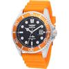 INVICTA Pro Diver Orologio da Uomo in acciaio inossidabile con movimento Quarzo - 43mm, Argento/Arancione