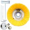 ADEFOL - Spazzola in nylon per decespugliatore, 200 mm x 25,4 mm, kit di spazzole per diserbo rotonde, universale, facile da installare e diserbo efficace