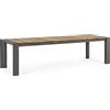 BIZZOTTO TAVOLO ALLUNGABILE CAMERON 228/294X100 ANTRACITE IN ALLUMINIO CON DOGHE IN LEGNO TEAK
