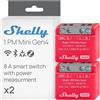 Shelly 1PM Mini Gen4 - Interruttore Relè Intelligente Wi-Fi, 1 Canale, 8A, Monitora il Consumo di Energia, Domotica, Nessun Hub Richiesto, Certificato Matter, Alexa, Google, HomeKit, Zigbee (2 Pezzi)