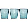 GUSTO CASA - Bicchieri in vetro soffiato Blu Bubbles 30 cl - set 3 pezzi