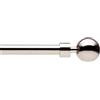 CARILLO HOME - Bastone tenda acciaio lucido terminale Palla Linea Oro - Estensibile da 160 a 300 cm