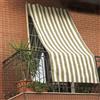 GEMITEX - Tenda da sole a caduta colore tortora e bianco - h290x150 cm