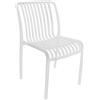 VESTIAMO CASA GIARDINO - Sedia da giardino in Polipropilene Bianca - h79x42x58 cm