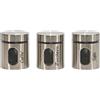 GUSTO CASA - Set 3 barattoli da cucina Cromato 75 cl