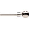CARILLO HOME - Bastone tenda acciaio lucido terminale Palla Linea Oro - Estensibile da 110 a 200 cm