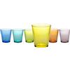GUSTO CASA - Bicchieri in Vetro Colorati Pixel 35 cl- set 6 pezzi
