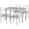 Set sala da pranzo bergen stone grey 4 sedute