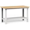 Fami Banco da lavoro garage fisso fami work in legno di faggio e lamiera grigio chiaro 150x75x88,2 cm