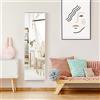 RELAX4LIFE Specchio da Parete/Porta a Figura Intera, Cornice in Lega di Alluminio, Specchio Rettangolare, per Camara da Letto, Spogliatoio e Ingresso (Argento)