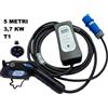 LUBEX CARICA BATTERIA PER AUTO ELETTRICA EV PORTATILE TIPO 1 CON CAVO DI RICARICA 5 MT