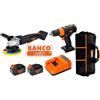Bahco Kit trapano avvitatore lucidatrice smerigliatrice angolare a batteria 18V Bahco