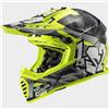 LS2 Casco Bambino MX437 CRUSHER FAST II 06 Grigio Giallo LS2