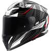 LS2 Casco FF811 VECTOR II CARBON SAVAGE Bianco Rosso LS2