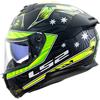 LS2 Casco FF808 STREAM 2 GALDAM Nero Giallo LS2