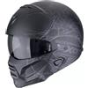 SCORPION Casco EXO-COMBAT II SPIDERWEB Nero Argento SCORPION