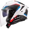 LS2 Casco OF618 VERSO 2 Bianco Blu Rosso LS2
