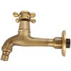 Nikou Rubinetto a Parete Acqua Fredda, Vintage Rubinetto della Lavatrice con Croce Singola Maniglia Interfaccia G1/2, Monocomando Rubinettos a Parete per Giardino Bagno (Lungo)