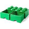 LEGO CONTENITORE LEGO BRICK 8 CASSETTO VERDE GADGET