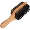 Fyearfly Spazzola per barba e baffi con manico, setole di cinghiale, Ideale per l'uso di olio, balsamo e tutti i prodotti per la cura della barba, pettine per baffi da viaggio, raddrizzatore per barba