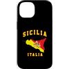 Retro Vintage Family Matching Clothing Sicilia Trinacria Bandiera Dentro Sicilia Isola Mappa Vintage Custodia per iPhone 14