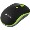 Techly 306769 Mouse Ottico Wireless 1600 Dpi Nero/Verde Nero/Verde