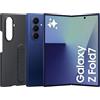 Samsung Galaxy Z Fold7 con Silicone Case Black, Smartphone AI con 3 anni di Garanzia del produttore, RAM 12GB, 512GB, Blue Shadow