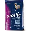 PROLIFE 10 kg Prolife Grain Free Sensitive Alimento Cibo Crocchette Croccantini per Cani Adulti di Taglia Media e Large con Sogliola Fresca e Patate No Gluten