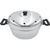 Baldassare Agnelli Pentole Agnelli FAMR8628 Fornetto Nonna Aurelia per Dolci in Alluminio BLTF con Coperchio e Piastra in Ferro, Argento, 28 cm