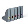 Durable 770657 Set di 5 Portariviste con Fori di Presa Colorati, 73x306x241 mm (1 Portariviste), Antracite