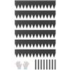 VEVOR Bordatura in Acciaio Metallo Antiruggine per Giardino, Bordatura Pieghevole per Prato Resistente, Facile da Installare, Divisorio Aiuole Vialetto, Nero 6 Pezzi 1016 x 203 x 1,5 mm