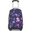 Invicta Trolley Scuola Plug Fantasy Shine, Viola, 3 in 1, Zaino Doppio Scomparto Con Carrello Sganciabile, Tasca Per PC, Tasca Per Borraccia, 34 lt, Scuola Media e Superiore, Viaggio, Zaino Ragazza
