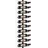 HOMCOM Portabottiglie da Parete a 10 Ripiani in Acciaio Nero per 10 Bottiglie,, 27x10x116 cm