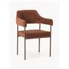 Westwing Collection Sedia con braccioli in velluto a coste Zoe